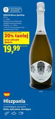 Lidl Wino musujące Medusa Blanco Sparkling oferta