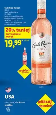 Lidl Wino Carlo Rossi Refresh Peach oferta