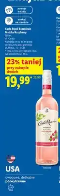 Lidl Wino Carlo Rossi Botanicals Matcha Raspberry oferta