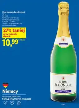 Lidl Wino musujące Burg Schöneck oferta
