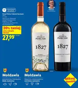 Lidl Wino czerwone wytrawne Purcari Cabernet Sauvignon oferta