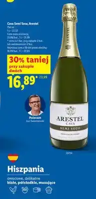 Lidl Wino musujące Cava Semi Seco Arestel oferta