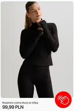 Cropp Rozpinana czarna bluza ze stójką Cropp oferta