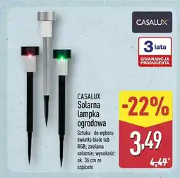 ALDI Solarna lampka ogrodowa Casalux oferta