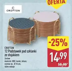 ALDI Podstawki pod szklanki ze stojakiem Crofton 12-pak oferta
