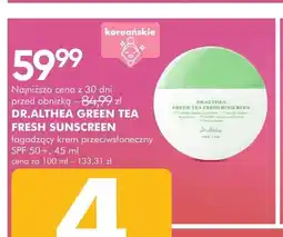 SuperPharm Krem przeciwsłoneczny Dr.Althea Green Tea Fresh Sunscreen SPF 50+ oferta