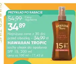 SuperPharm Suchy olejek do opalania Hawaiian Tropic SPF 15 oferta