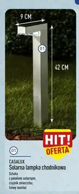 ALDI Solarna lampka chodnikowa CASALUX oferta