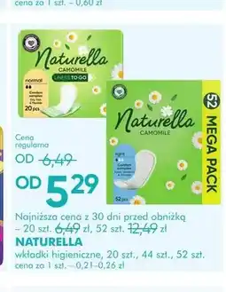 SuperPharm Wkładki higieniczne Naturella Camomile Normal oferta