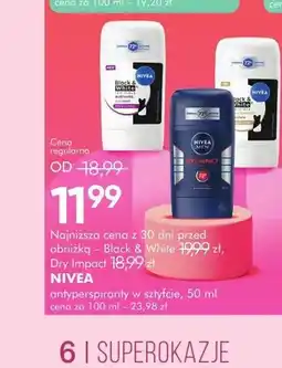 SuperPharm Antyperspirant w sztyfcie Nivea Black & White oferta