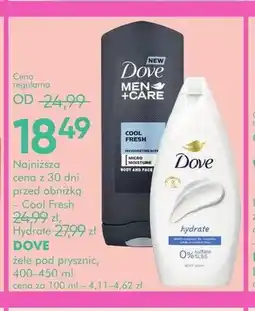 SuperPharm Żel pod prysznic Dove Men+Care Cool Fresh oferta