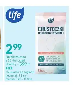 SuperPharm Chusteczki do higieny intymnej Life oferta