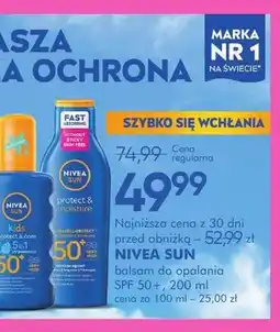 SuperPharm Balsam do opalania Nivea Sun Protect & Moisture SPF 50+ oferta