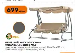 Hipper.pl Huśtawka ogrodowa rozkładana Monte Carlo Hipper oferta