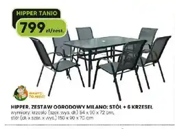 Hipper.pl Zestaw ogrodowy Milano stół + 6 krzeseł Hipper oferta