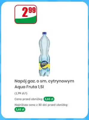 Dino Napój gazowany o smaku cytrynowym Aqua Fruta oferta