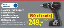 Lidl PARKSIDE PERFORMANCE Akumulatorowa wiertarkowkrętarka oferta