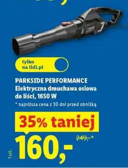 Lidl PARKSIDE PERFORMANCE Elektryczna dmuchawa osiowa do liści, 1650 W oferta