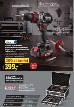 Lidl PARKSIDE PERFORMANCE Akumulatorowa wiertarkowkrętarka udarowa, 20 V oferta
