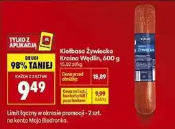 Biedronka Kiełbasa Żywiecka Kraina Wędlin 600 g oferta