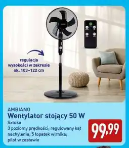 ALDI AMBIANO Wentylator stojący 50 W oferta
