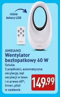 ALDI AMBIAO Wentylator bezłopatkowy 60 W oferta