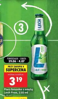 Biedronka Piwo limonka z miętą Lech Free, 330 ml oferta