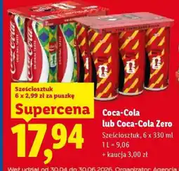 Lidl Coca-Cola lub Coca-Cola Zero oferta