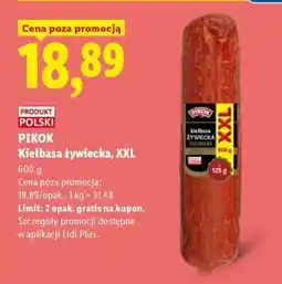 Lidl PIKOK Kiełbasa żywiecka, XXL oferta