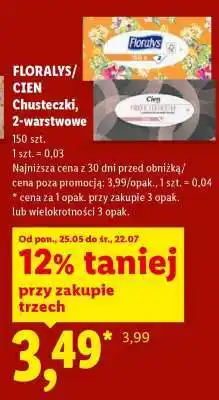 Lidl FLORALYS/CIEN Chusteczki, 2-warstwowe oferta