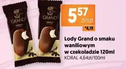 Jubilat Lody grand o smaku waniliowym w czekoladzie koral oferta