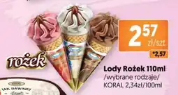 Jubilat Lody rożek koral oferta