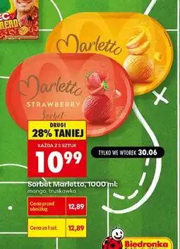 Biedronka Sorbet mango Marletto oferta