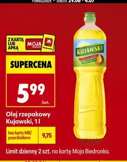 Biedronka Olej rzepakowy Kujawski oferta