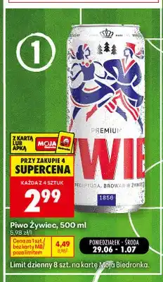 Biedronka Piwo Żywiec Premium oferta