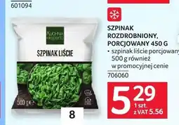 Selgros Szpinak rozdrobniony porcjowany Kuchnia Eksperta oferta