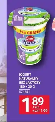 Selgros Jogurt naturalny Primo bez laktozy Zott oferta