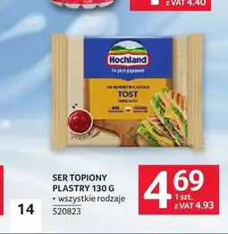 Selgros Ser topiony w plastrach Hochland Tost oferta