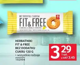 Selgros Herbatniki o smaku cytrynowym bez dodatku cukrów Fit & Free oferta