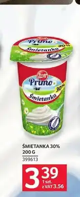Selgros Śmietanka 30% Zott Primo oferta