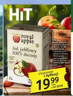 Selgros Sok jabłkowy Royal Apple 100% tłoczony oferta