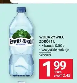 Selgros Woda źródlana Żywiec Zdrój oferta