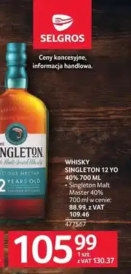 Selgros Whisky Singleton 12 YO 40% oferta