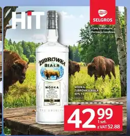 Selgros Wódka Żubrówka Biała 40% oferta