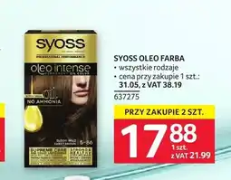 Selgros Farba do włosów Syoss Oleo Intense oferta