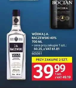Selgros Wódka J.A. Baczewski 40% oferta