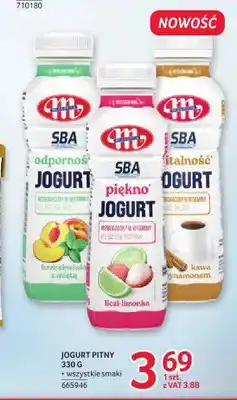 Selgros Jogurt pitny SBA Odporność brzoskwinia z miętą Mlekovita oferta