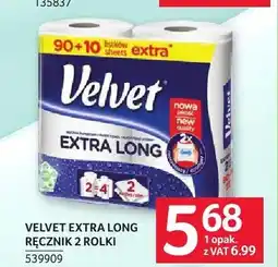 Selgros Ręcznik papierowy Velvet Extra Long oferta