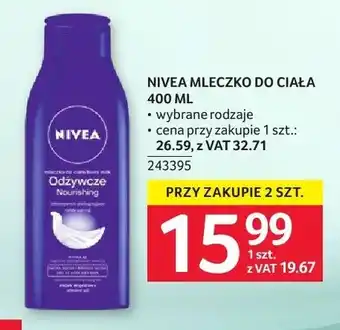 Selgros Mleczko do ciała Nivea Odżywcze oferta