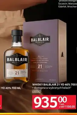 Selgros Whisky Balblair 21 YO 46% oferta